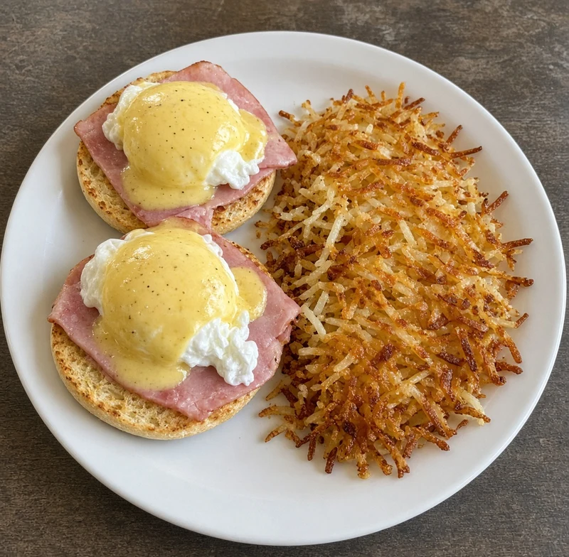 Eggs Benedict at Terry's Comfort Food breakfast restaurant in Penticton, BC